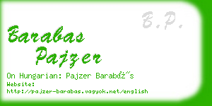 barabas pajzer business card
